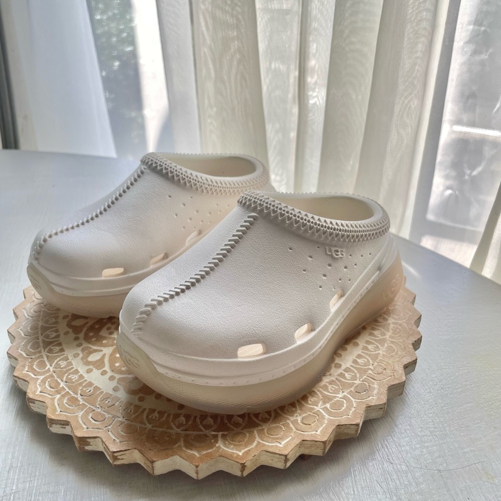 White Ugg Tasman Toddler Slippers